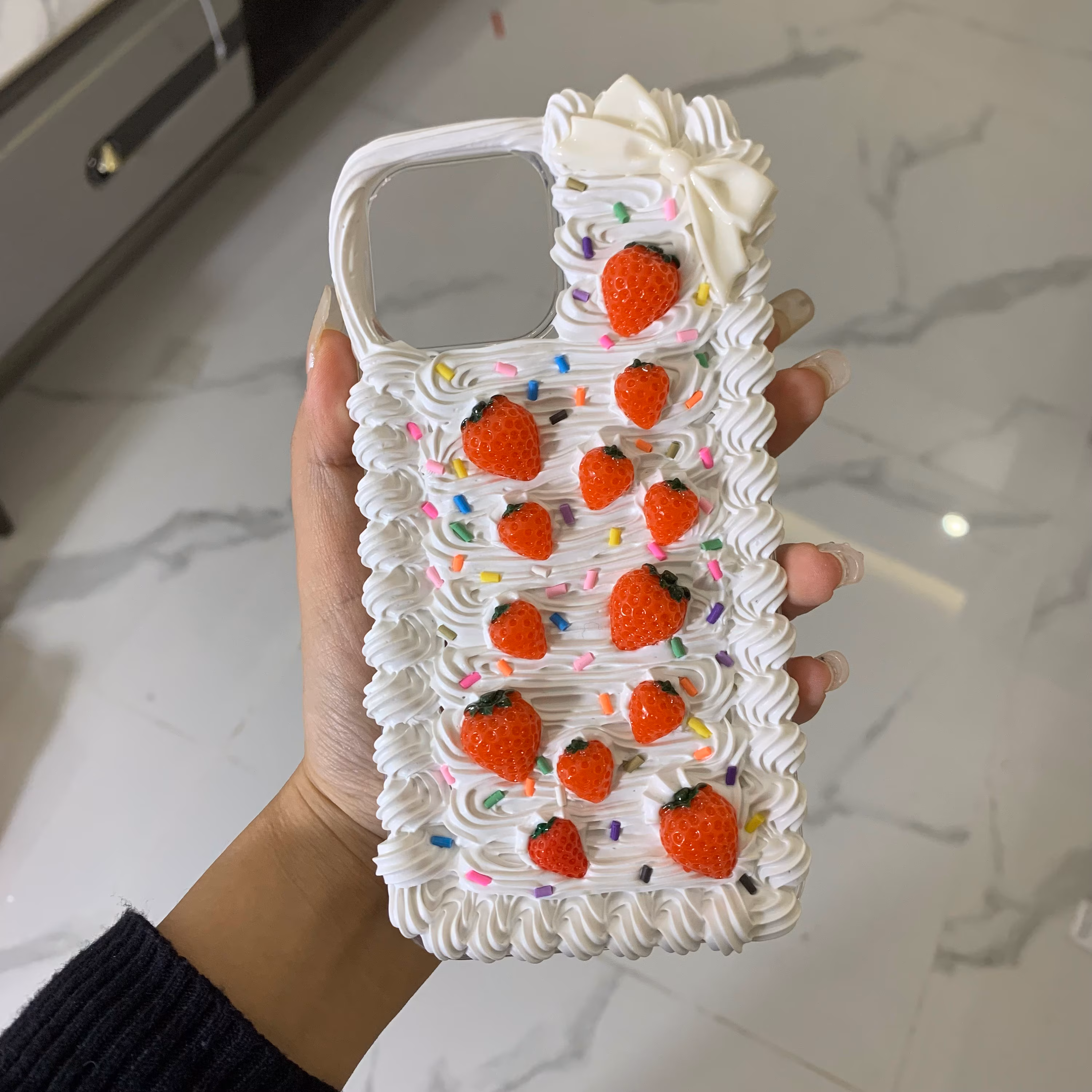 Custom Phone Case with strawberries!